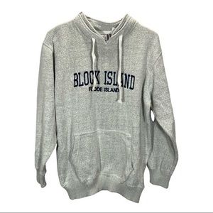 NEW ESY Surf Co Women’s Grey Block Island Rhode Island Embroidered Pullover Top